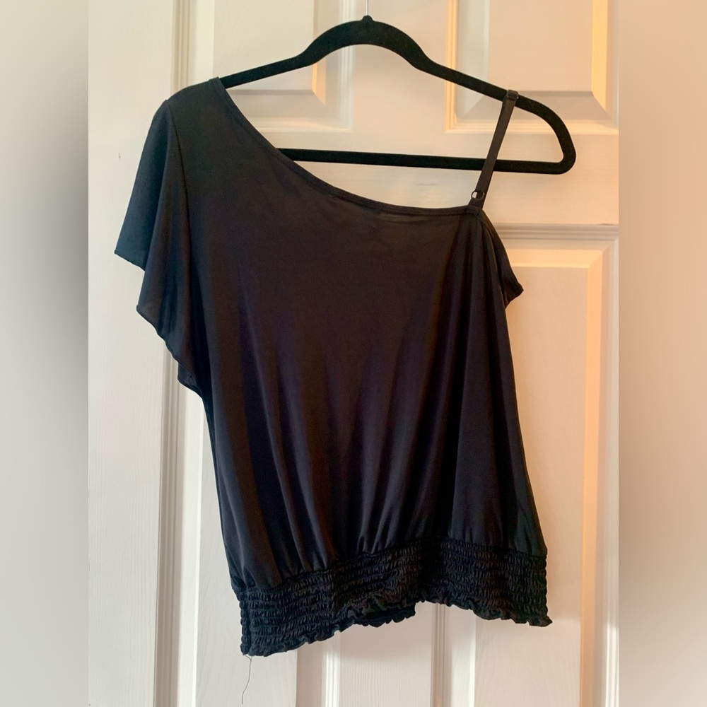 Vintage Y2k Iz Byer One Shoulder Asymmetrical Top View 3